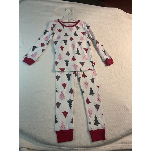 Jingles & Joy 4T Christmas Tree Pajamas Set Girls Holiday Sleepwear - Picture 1 of 6